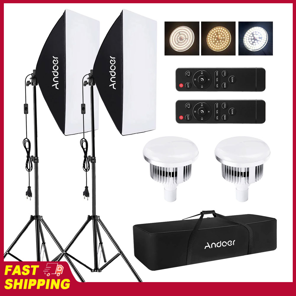 Photography Lighting Setup - Набор осветительных приборов Andoer для студийной