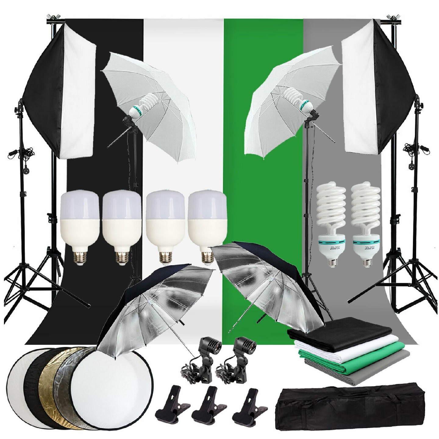 Полный комплект для фотосъемки – обзор и цена Photography Lighting And Backdrop Kits